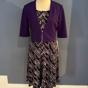 New Size Small Purple Jacket Dress by Perceptions.